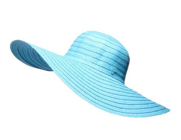 turquoise hat