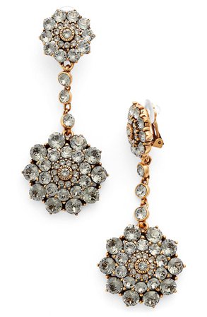 Oscar de la Renta Classic Jeweled Swarovski Crystal Drop Earrings | Nordstrom
