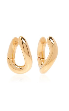 Loop Gold-Tone Hoop Earrings By Balenciaga | Moda Operandi