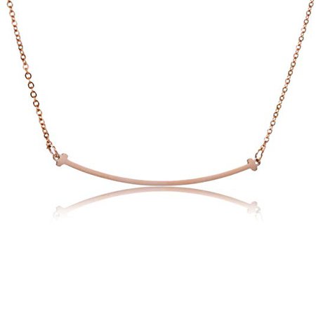 Amazon.com: HUAN XUN Rose Gold Bar Necklace Direction of Life & I'd Be Lost Without You, 16": Clothing