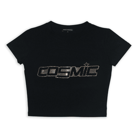 Cosmic Rhinestone Cropped T-Shirt Black – Jasper Cunningham