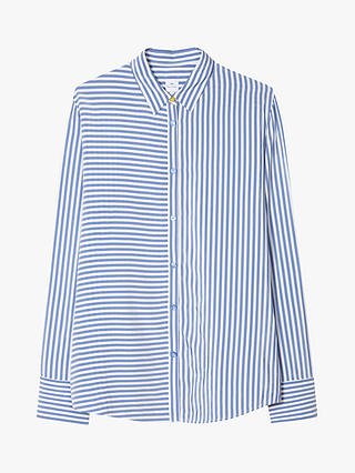 PS Paul Smith Stripe Shirt, Cobalt Blue at John Lewis & Partners