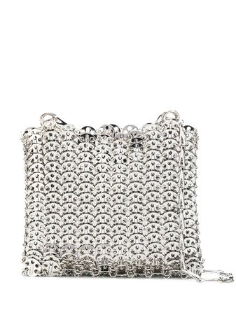 Silver Paco Rabanne Chain Mail Shoulder Bag | Farfetch.com