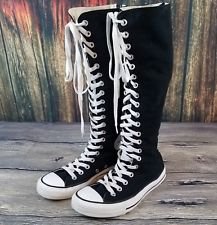 RARE Converse Chuck Taylor All Star Knee High Boot Buckle Zip Heel Sz 6 Women | eBay