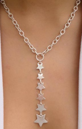 Silver Chain/Star “Y” Necklace