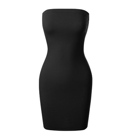 black tube dress