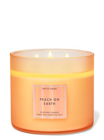 Peach on Earth 3-Wick Candle - White Barn | Bath & Body Works