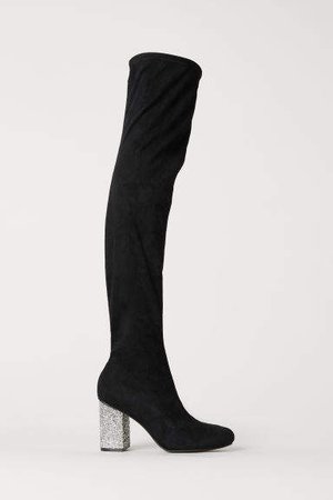 Thigh-high Boots - Black