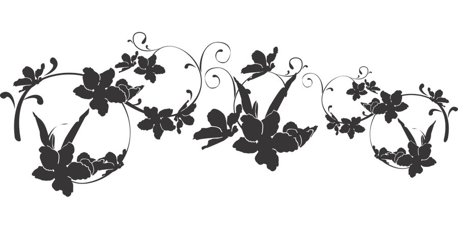 floral black sketch
