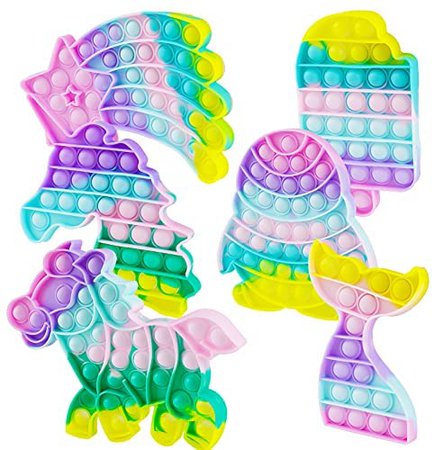 Amazon.com: Pop Bubble Fidget Toy Gift for Kids Push Poppers Pops 6 Packs Popet Figetget Popping Popitsfidgets Press Sensory Stress Relief Satisfying Fidgettoy Poppet Cute Colorful Car Rocket Robot Girls Boys : Toys & Games