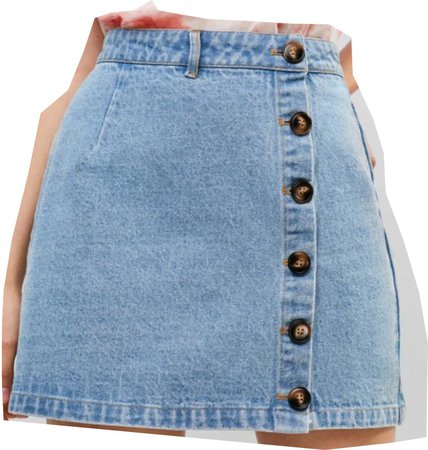 jean button skirt