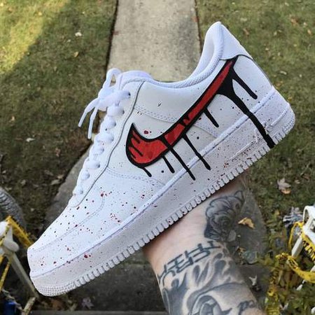 Nike Air Force 1 "Red Drip" | CustomizerDepot
