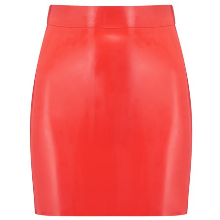 Elissa Poppy Latex Mini Skirt