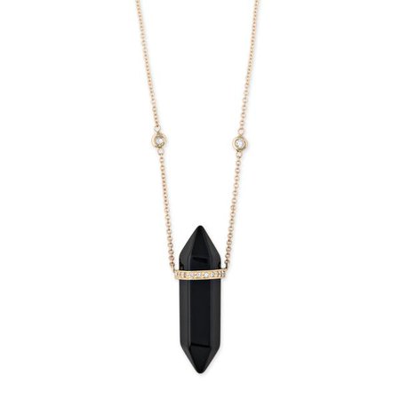 ONYX DOUBLE POINT CRYSTAL NECKLACE – Jacquie Aiche