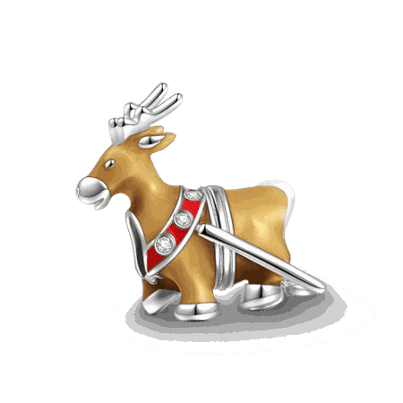 Christmas Reindeer Charm Silver - Christmas - Gifts