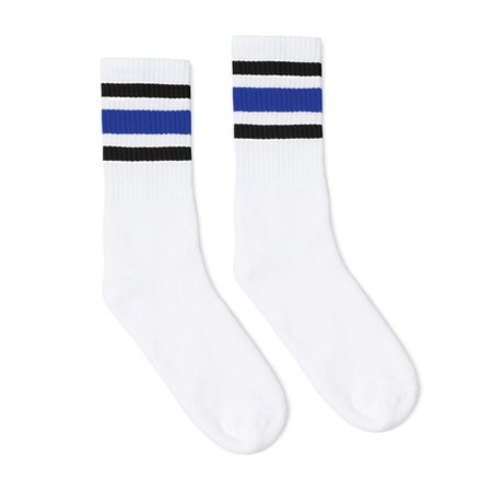 SOCCO I Black and Blue Stripe Socks | Made in USA