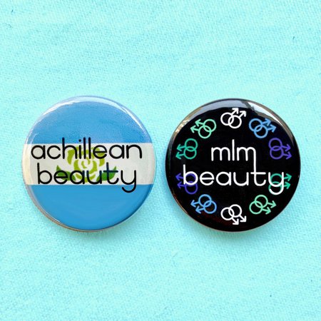 Achillean MLM Beauty Buttons // Pride Flag and Subtle Black // LGBTQ+ Gay Pride | CowboyYeehaww