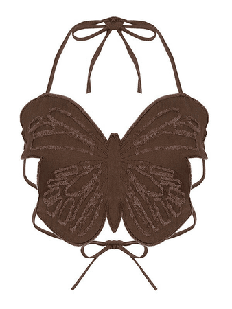 brown butterfly top