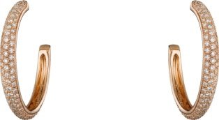 CRN8515098 - Etincelle de Cartier earrings - Pink gold, diamonds - Cartier
