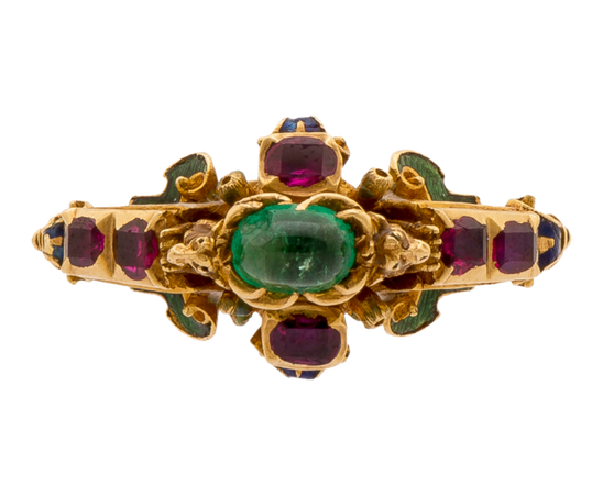 Antique Renaissance Ruby and Emerald Ring