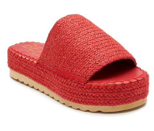red sandals
