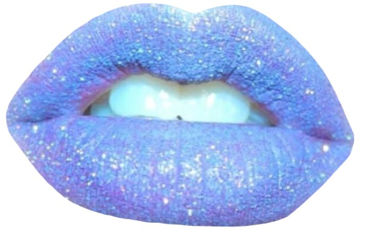 Light Blue Glitter Lips
