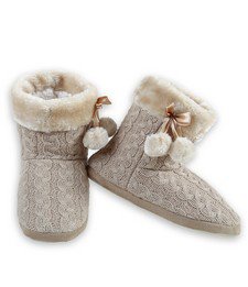 Women's Cable Knit Slipper Boots - Wholesale - Yelete.com