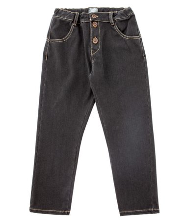 Black denim elastic trousers - Tocoto Vintage