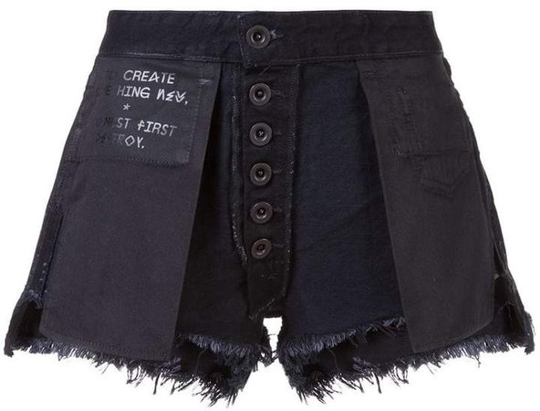 Unravel Project flared button shorts