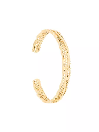 Aurelie Bidermann 18kt yellow gold diamond vintage lace bracelet £4,767 - Fast Global Shipping, Free Returns