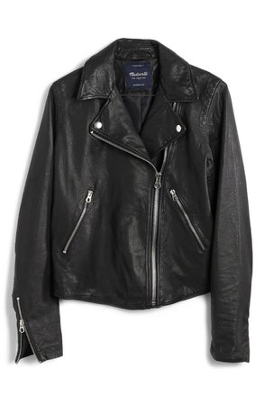 Madewell Washed Leather Moto Jacket | Nordstrom