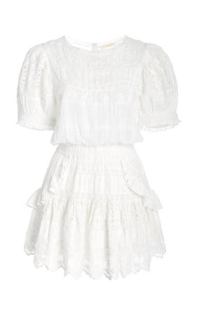 Augustine Broderie Anglaise Cotton-Voile Mini Dress By Loveshackfancy | Moda Operandi
