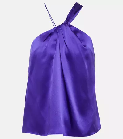 mytheresa One Shoulder Silk Satin Top in Purple - The Sei, Mytheresa