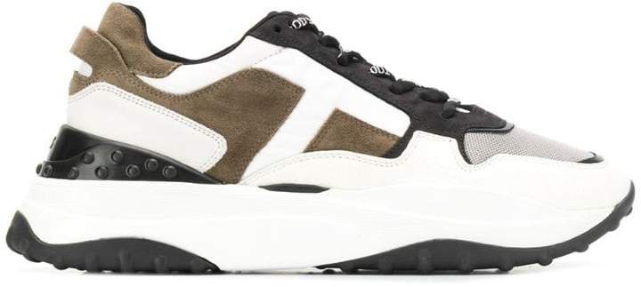 panelled low chunky sneakers
