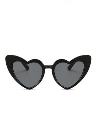 Black Heart Shape Cat Eye Sunglasses | Attitude Clothing