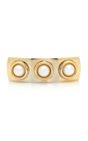 Lelet NY 14K Gold-Plated Faux-Pearl Barrette