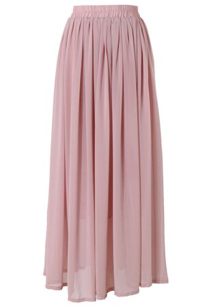 Pink Maxi Skirt - Skirt - BOTTOMS - Retro, Indie and Unique Fashion