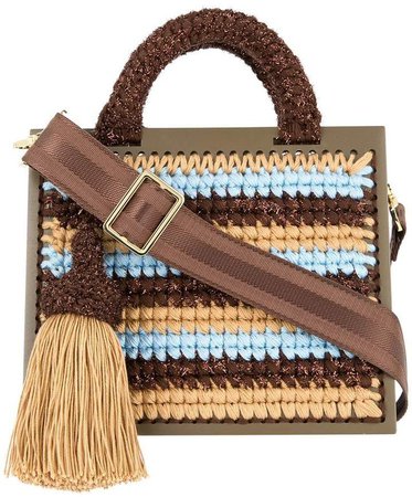0711 St. Barts large woven handbag