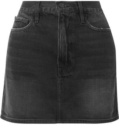 Le Mini Denim Skirt - Gray
