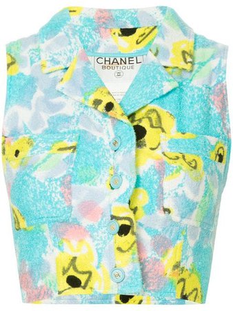 Chanel Vintage floral cropped top