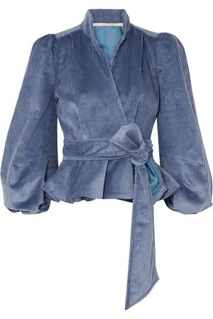 Anna Mason | Stella cotton-corduroy wrap jacket | NET-A-PORTER.COM