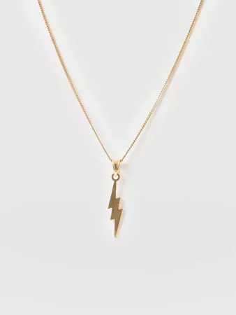 Lightning Bolt Pendant Necklace Gold - Women's Necklaces | Saint + Sofia® USA