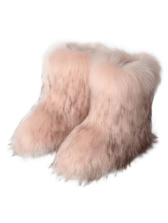 Zaful Fluffy Shaggy Faux Fur Boots