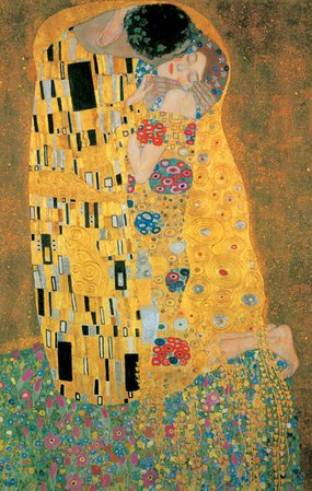 Klimt: The Kiss - 1000pc Metallic Jigsaw Puzzle by Piatnik - SeriousPuzzles.com