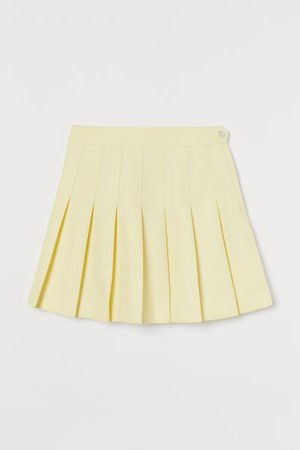 Pleated Skirt - Light yellow - Ladies | H&M US