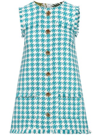 Oscar De La Renta Gingham Check Pattern Mini Dress - Farfetch