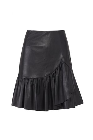 Ruffled Vegan Leather Skirt by Rebecca Taylor for $60 | Rent the Runway