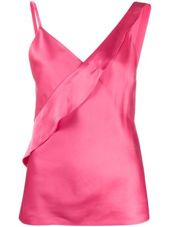 Shop pink Helmut Lang ruffle camisole top with Express Delivery - Farfetch