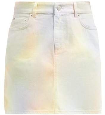 Shiloh Pastel Tie Dye Cotton Denim Skirt - Womens - Multi
