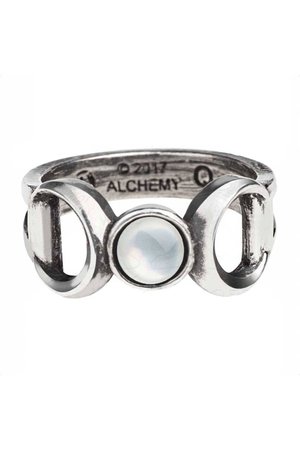 Triple Goddess Ring by Alchemy Gothic | Gothic Jewellery